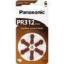 Dzirdes aparātu baterijas Panasonic PR 312 Cinka-gaiss 170 mAh — 6 iepakojums