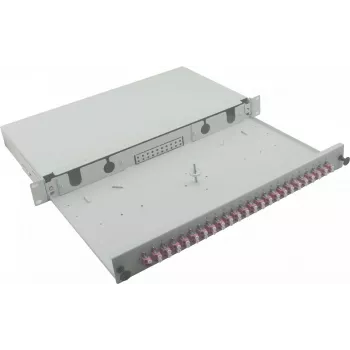 Šķiedru optikas sadales panelis helos Breakout Box LWL 24 LC MM 1U, stiprināms 19 inch statīvā