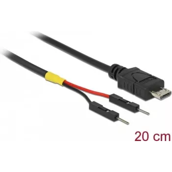 USB kabelis DeLOCK 85407 Mini-USB B 0.2 m Melns