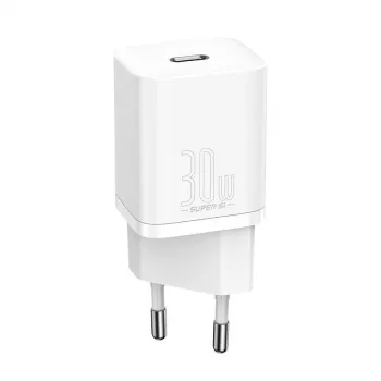 Baseus CCSUP-J02 Mobilās ierīces lādētājs universāls balts AC ātrā uzlāde