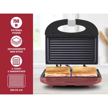 Toasteris Beper P101TOS010, 2-durvju elektriskais toasteris ar regulējamu grauzdēšanas līmeni