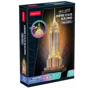 Empire State Building - apgaismots 3D puzle ar 37 detaļām