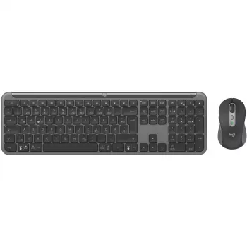 Logitech 920-012483 tastatūra ar peli, biroja komplekts, RF bezvadu + Bluetooth, QWERTZ vācu izkārtojums, grafīta krāsa
