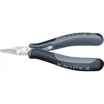 Knipex elektronikas knaibles, kopējais garums 115 mm, ESD, plakanas platās spīles, spoguļpolētas, forma 1