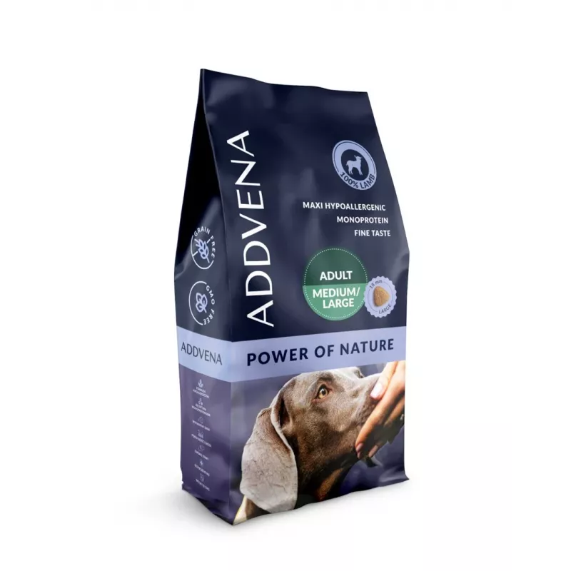 ADDVENA Power of Nature Adult Medium/Large Lamb - sausā barība suņiem - 10kg
