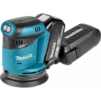 Makita DBO180RTJ - bezvadu ekscentriskā slīpmašīna - 125 mm - 2 akumulatori - 18 V