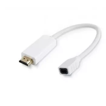 Microconnect HDMMDP video kabeļa adapteris 0,1 m HDMI A tipa (standarta) - Mini DisplayPort balts