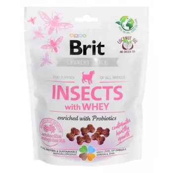 BRIT Care Crunchy snack Puppy Insects - suņu gardums - 200g