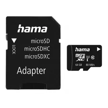 Atmiņas karte Hama 64GB UHS-I microSDXC 124140