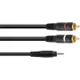 Audio adaptera kabelis Omnitronic 3.5mm ligzda uz 2×RCA, 6 m, 30225148