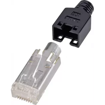 Renkforce H9540.4-10 RJ45 vadu savienotājs Melns - Sudrabs - Caurspīdīgs (H9540.4-10)
