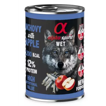 ALPHA SPIRIT WET Anšovi ar ābolu - mitrā suņu barība - 400g