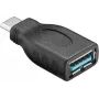 USB 3.0 SuperSpeed adapteris, melns - USB-C vīrišķais > USB 3.0 sievišķais (Type A)