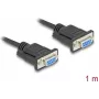 DeLOCK 86823 Seriālais kabelis Melns 1 m DB-9