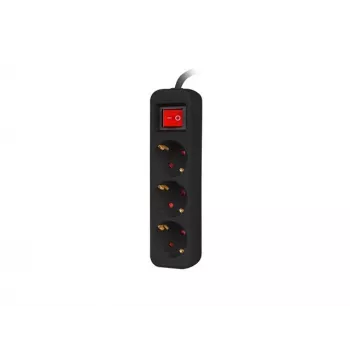 Pagarinātājs Lanberg PS1-03F-0150-BK 1.5m 3 Kontaktligzdas Telpām Melns