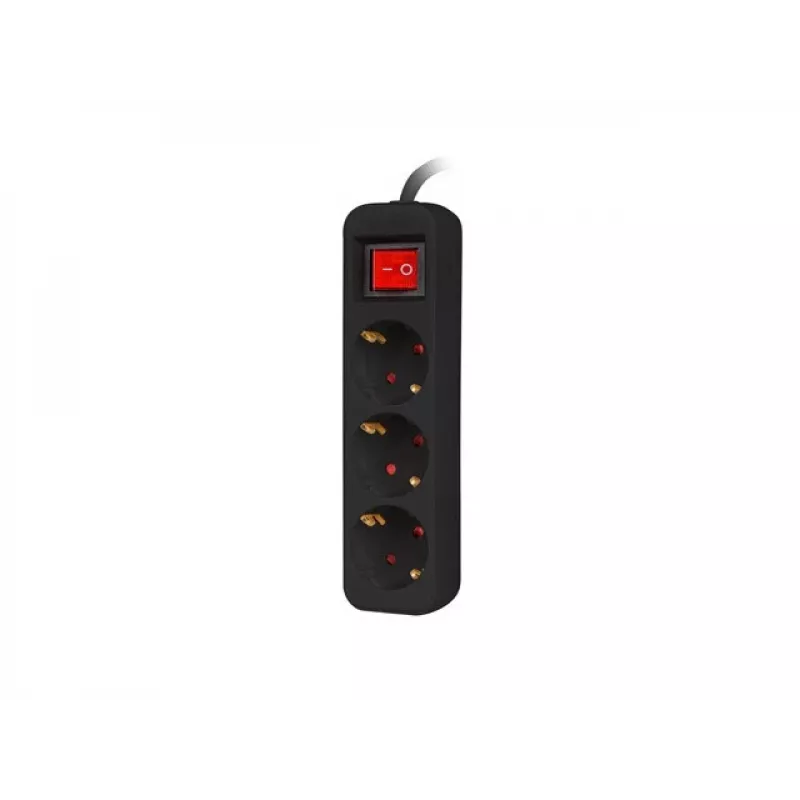 Pagarinātājs Lanberg PS1-03F-0150-BK 1.5m 3 Kontaktligzdas Telpām Melns