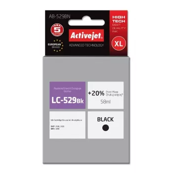 Activejet AB-529BN Tinte (aizvieto Brother LC529BK; Supreme; 58 ml; melna)
