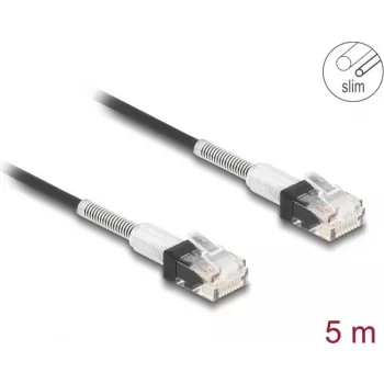 DeLOCK RJ45 tīkla kabelis Cat.6A 5m Melns 80392