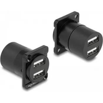 DeLOCK D-Type modulis USB 2.0 Type-A 2 x sievišķais uz 2 x sievišķais