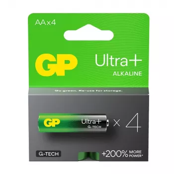 Alkāliskās baterijas LR6/AA GP ULTRA+ 4 gab.