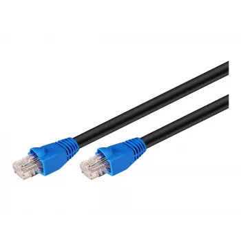 Tīkla kabelis RJ45 āra Goobay 6. kategorija UTP (U/UTP) taisnais 50m (Melns)