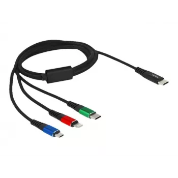 DeLOCK USB Lādēšanas Kabelis 3 in 1 USB Type-C uz Lightning Micro USB 1 m
