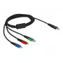 DeLOCK USB Lādēšanas Kabelis 3 in 1 USB Type-C uz Lightning Micro USB 1 m