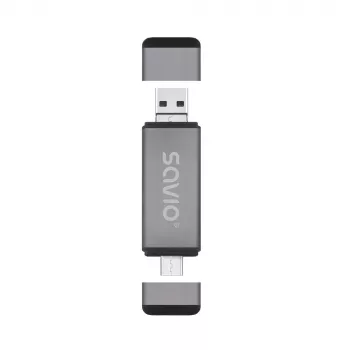 Czytnik Kart SD 3v1, USB-C + USB-A 2.0 + Micro USB