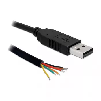 USB kabelis DeLOCK USB 2.0/TTL 6 1,8 m Melns