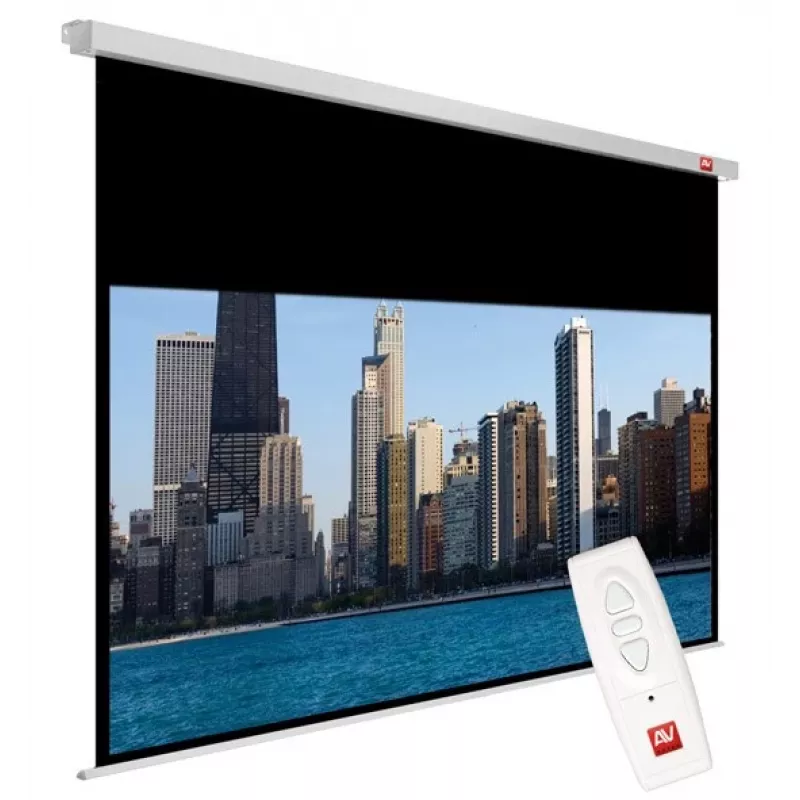 AVTEK Electric Projection Screen Video Electric 270, 4:3, redzams 195×260 cm, griestu/sienas stiprinājums, 20 cm melns kritums, 5 cm apmales