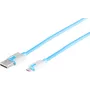 USB kabelis S/CONN 14-50013 USB 2.0 2m USB A Micro-USB B Zils