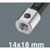 Torque atslēga Wera Click-Torque X 7 ar melnzaļu rokturi, kvadrātveida piedziņas ieliktnis 14x18 mm
