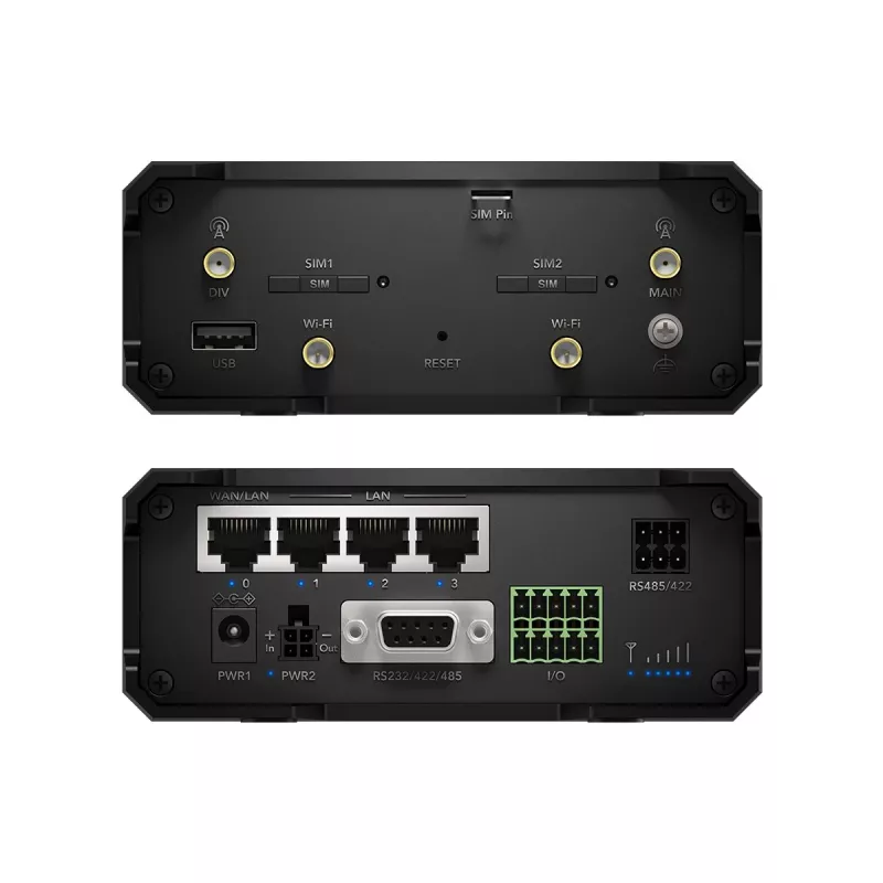 Cudy IR04_EU 4G LTE Cat4 industriālais rūteris, Wi-Fi, 4x Gigabit Ethernet, 1x USB 2.0, PoE, melns