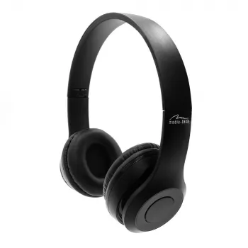 MEDIA-TECH EPSILION BT MT3591 Bezvadu austiņas Bluetooth 4.2 Mikrofons Radio FM Melnas