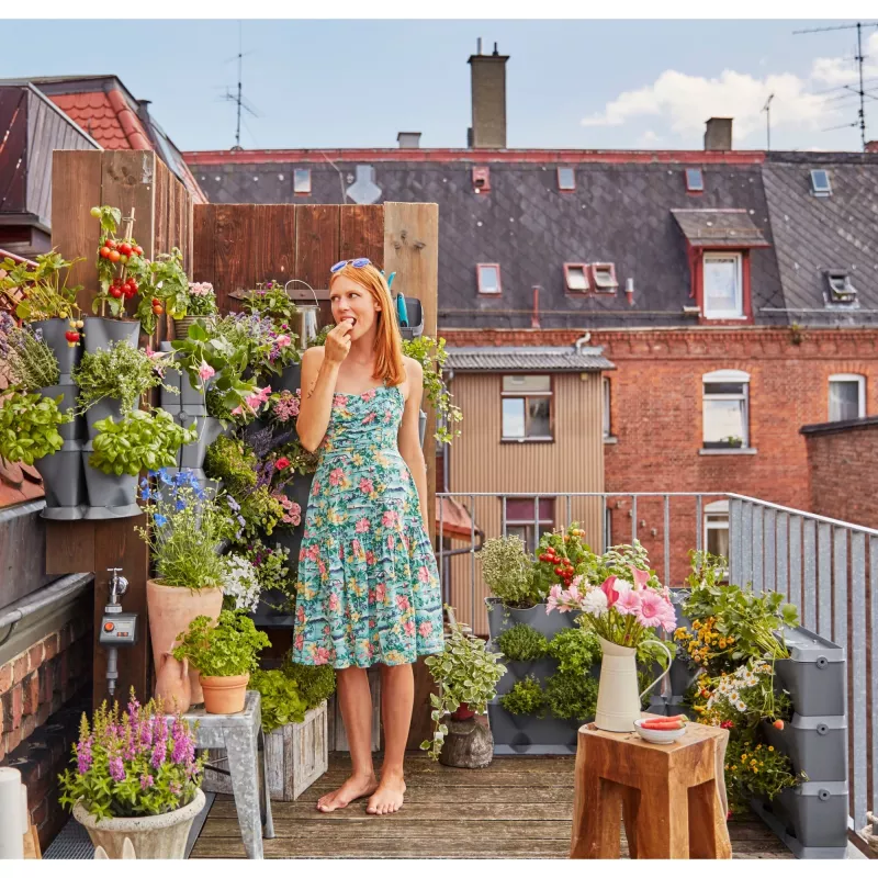 NatureUp Laistīšanas komplekts stūrim, pilienveida sistēma pieslēgšanai pie krāna