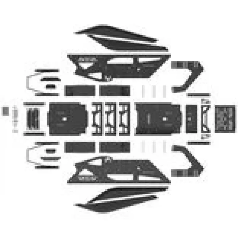 Res-Tech GT Simracing Korpuss - Spīdīgi Melns