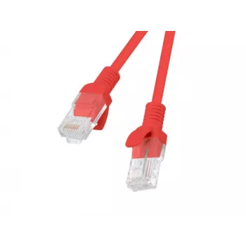 Tīkla vads LANBERG Cat.5e UTP 1,5 m, sarkans, CCA vadītājs, 26 AWG, 100 MHz