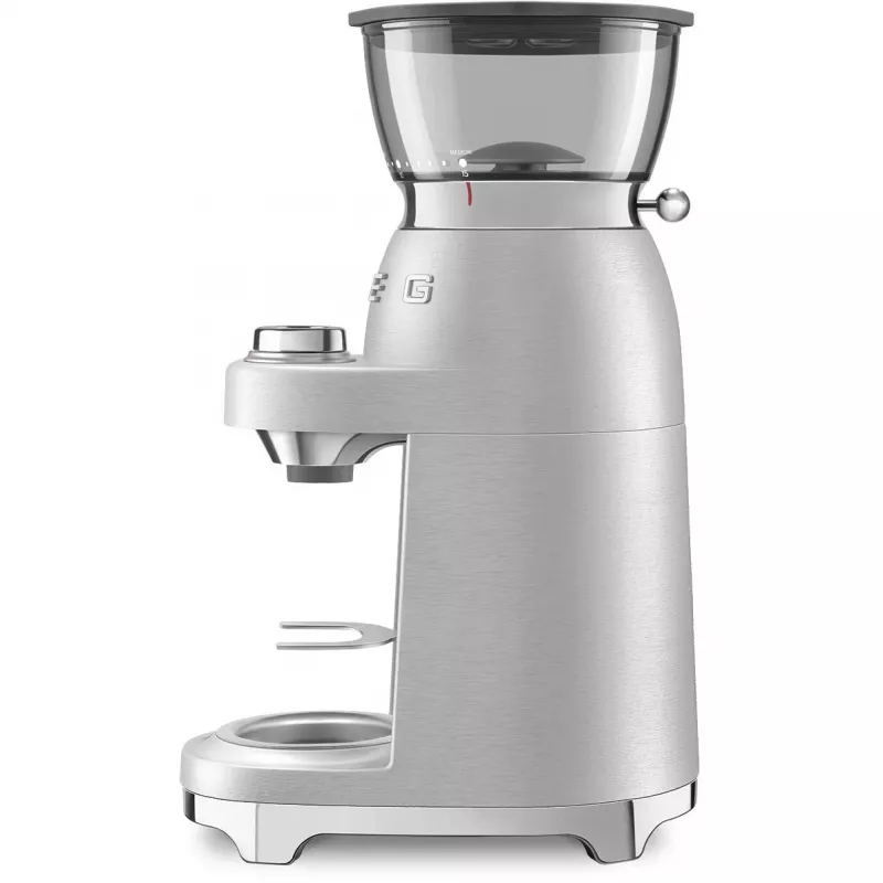 SMEG kafijas dzirnaviņas 50. gadu stils CGF02SSEU *Sudrabs*