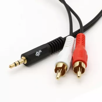 TB kabelis 3,5mm MiniJack - 2x RCA vīriešu/vīriešu 1,5m (AKTBXAJ2RCA150B)
