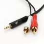 TB kabelis 3,5mm MiniJack - 2x RCA vīriešu/vīriešu 1,5m (AKTBXAJ2RCA150B)