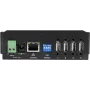 Exsys Ethernet GLAN 1x to 4x USB2.0 4 portu ierīču serveris ar barošanas bloku 15KV — kabeļu/adapteru komplekts — Digital/Data