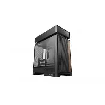 PC korpuss DeepCool CL660 Melns — ATX/Micro-ATX/Mini-ITX, rūdīts stikls, 2x3.5 collas + 1x2.5 collas, priekšā 140 mm, augšā/aizmugurē 120-140 mm