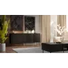 Kumode Cama 4D CORTINA — 2000×400×810 mm, melna, skaidu plātne