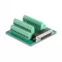 DeLOCK D-Sub HD 44 kontaktu sieviešu uz spaiļu bloku DIN sliedei 84mm x 86mm x 30mm