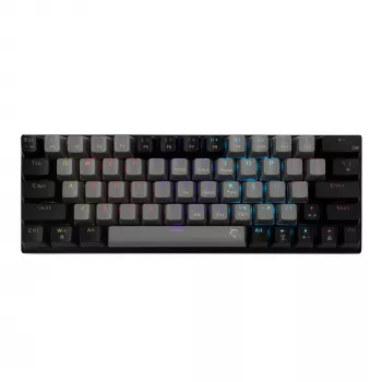 Mehāniskā spēļu tastatūra White Shark Wakizashi GK-002721V2 — pelēki melns rāmis, US izkārtojums, zili taustiņslēdži