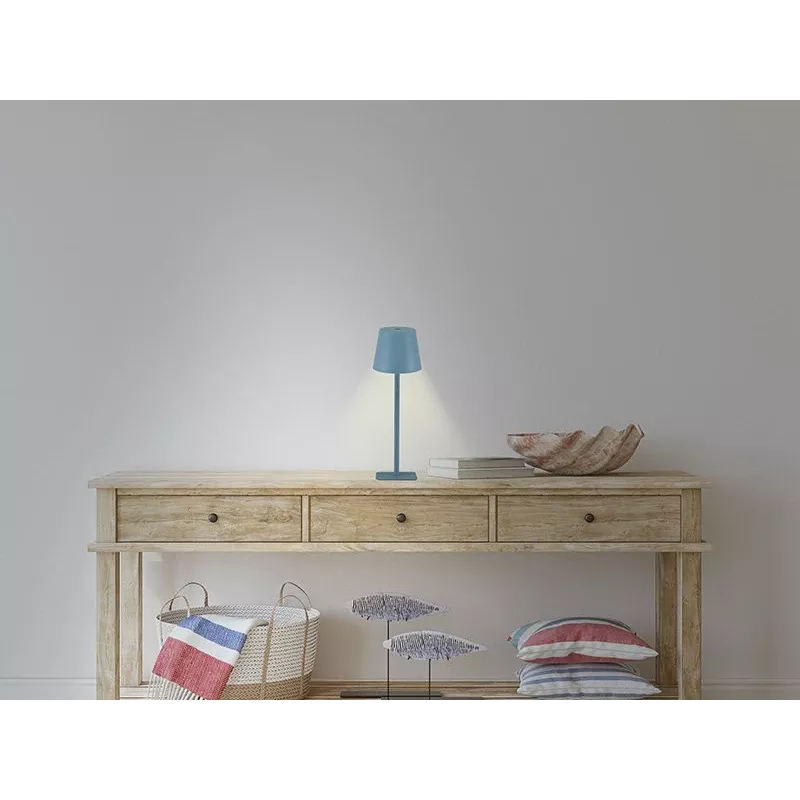 Beper P207ILI200 uzlādējama LED galda lampa, skārienjūtīgs slēdzis, aptumšojama, šīfera zila