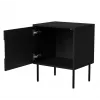 Cama INSERTO Naktsskapītis, 2 gab., 50x40x61.5 cm, melns + LED