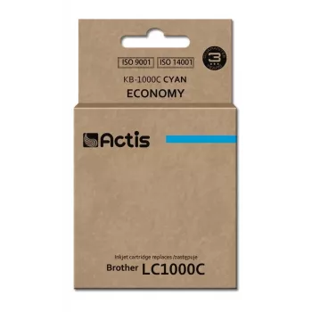 ACTIS KB-1000C saderīga kasetne Brother LC1000C/LC970C, Ciāna, 36 ml, standarta iznākums
