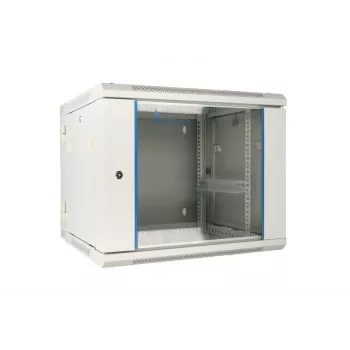 Extralink Rackmontāžas skapis 9U 600x600 AZH Pelēks, sienas stiprināms, veramais tips