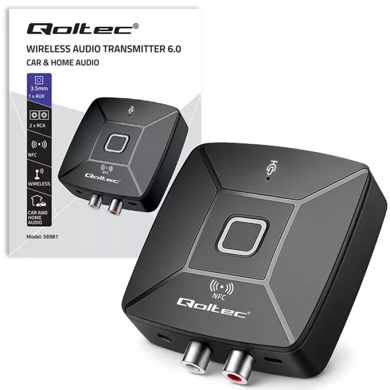 Bezvadu audio HiFi raidītājs/uztvērējs QOLTEC 56981 — Bluetooth/line-in audio tilts
